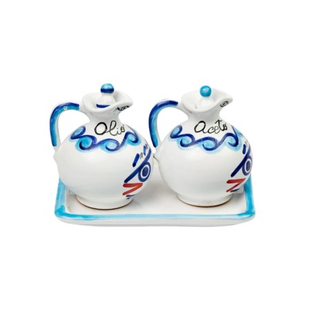 Set olio aceto Levante Ceramiche De Simone Set olio aceto Levante Ceramiche De Simone